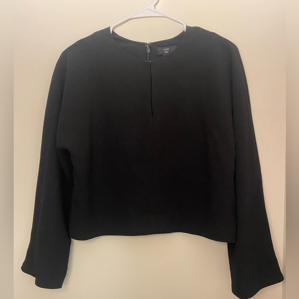 Black long sleeve J.Crew top in size 6